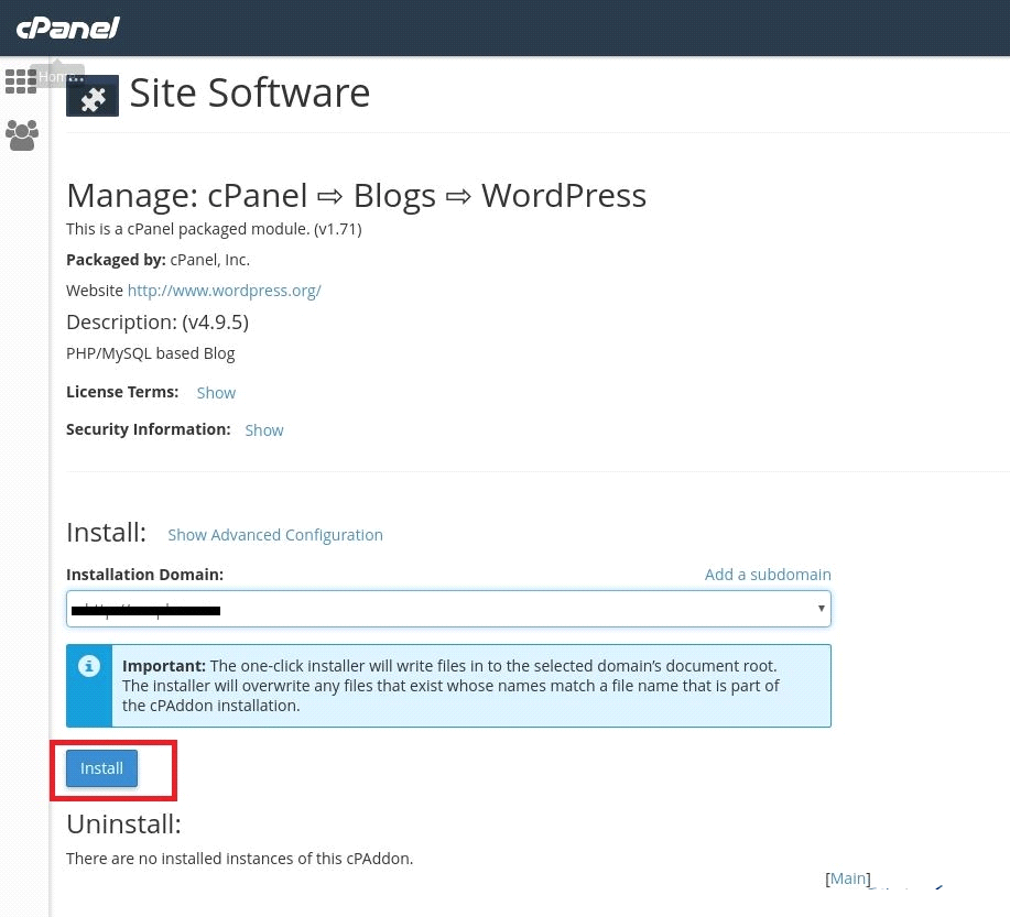 Install WordPress