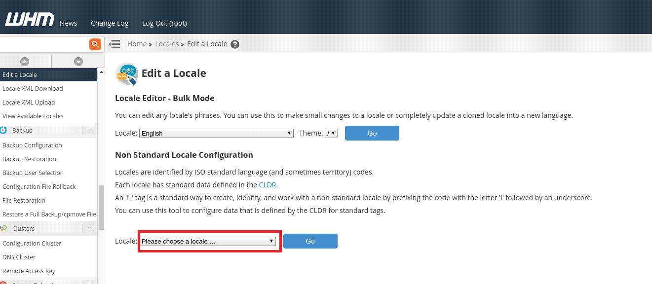 Modify languages