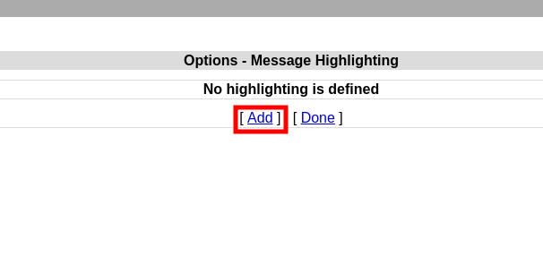 Message Highlighting in SquirrelMail 4 Message highlighting