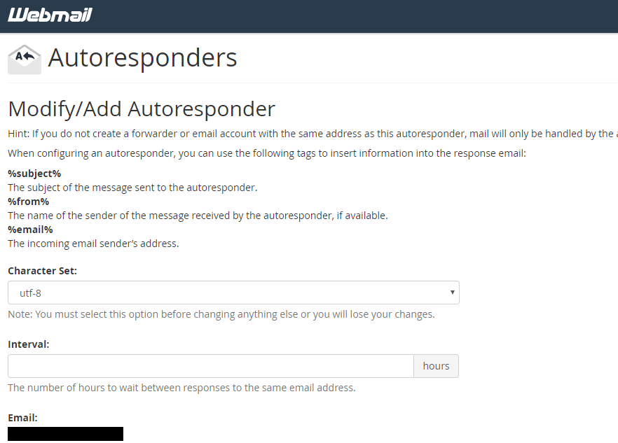 Setup Autoresponder in cPanel webmail 3 1588171407 33 Setup Autoresponder in cPanel webmail