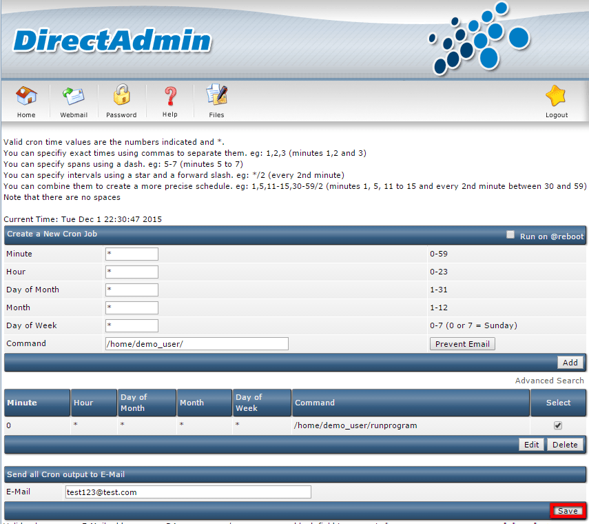 Manage Cron Jobs in Direct Admin 7 imagec7