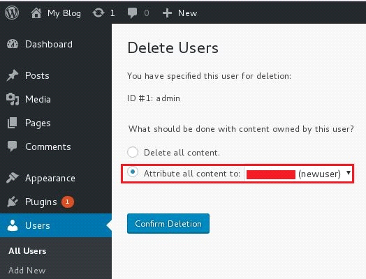Change WordPress Admin Username from Dashboard 5 Change WordPress Admin Username from Dashboard