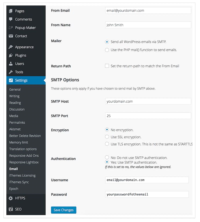 How to Configure WordPress Email to Use SMTP Server? 2 Configure WP mail to use SMTP