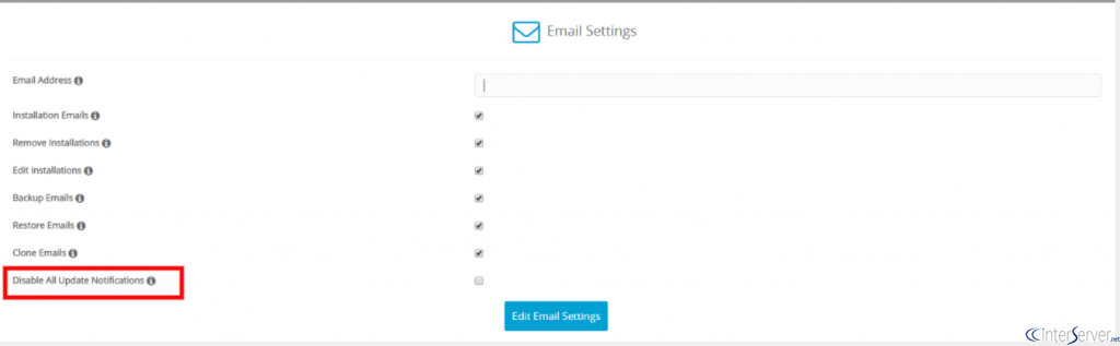 Disable Email Notifications Sent by Softaculous 4 Disable Email Notifications
