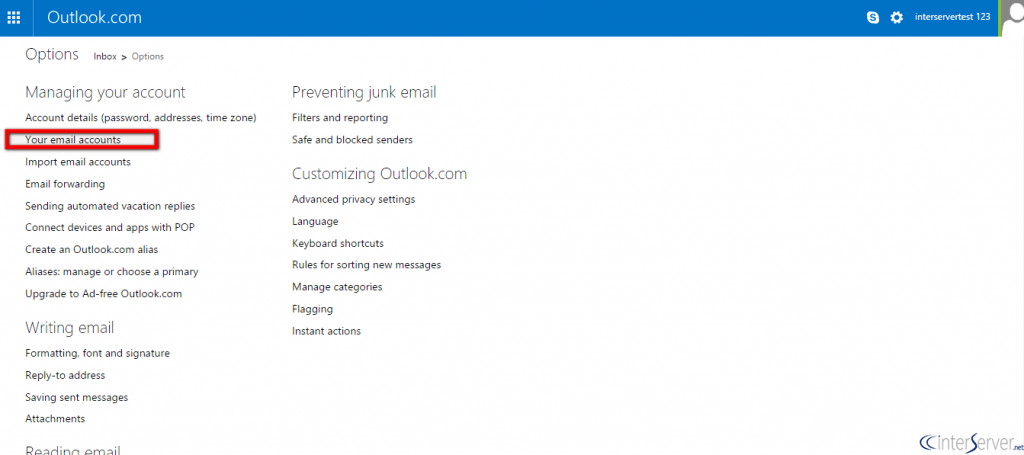 Set up Mail Fetching at Hotmail 2 Mail Fetching at Hotmail
