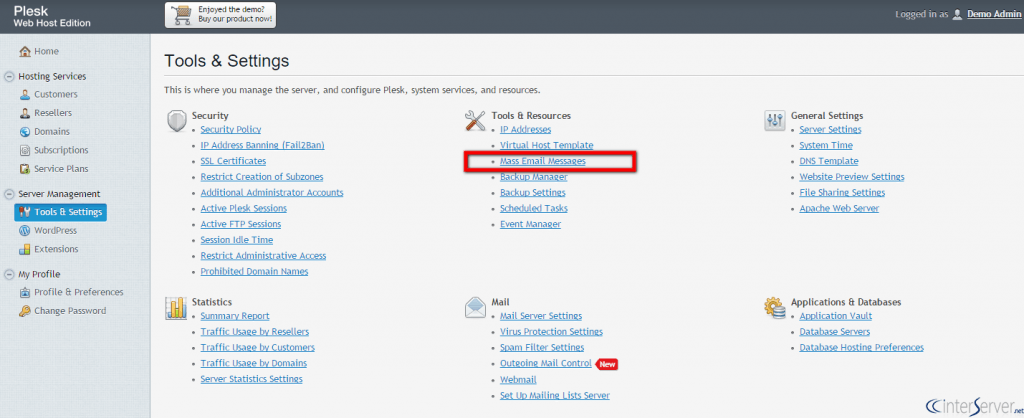 How to Send Bulk Email to Customers in Plesk 2 Mass Email Messages in Plesk