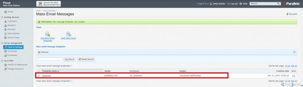 How to Send Bulk Email to Customers in Plesk 5 Mass Email Messages in Plesk