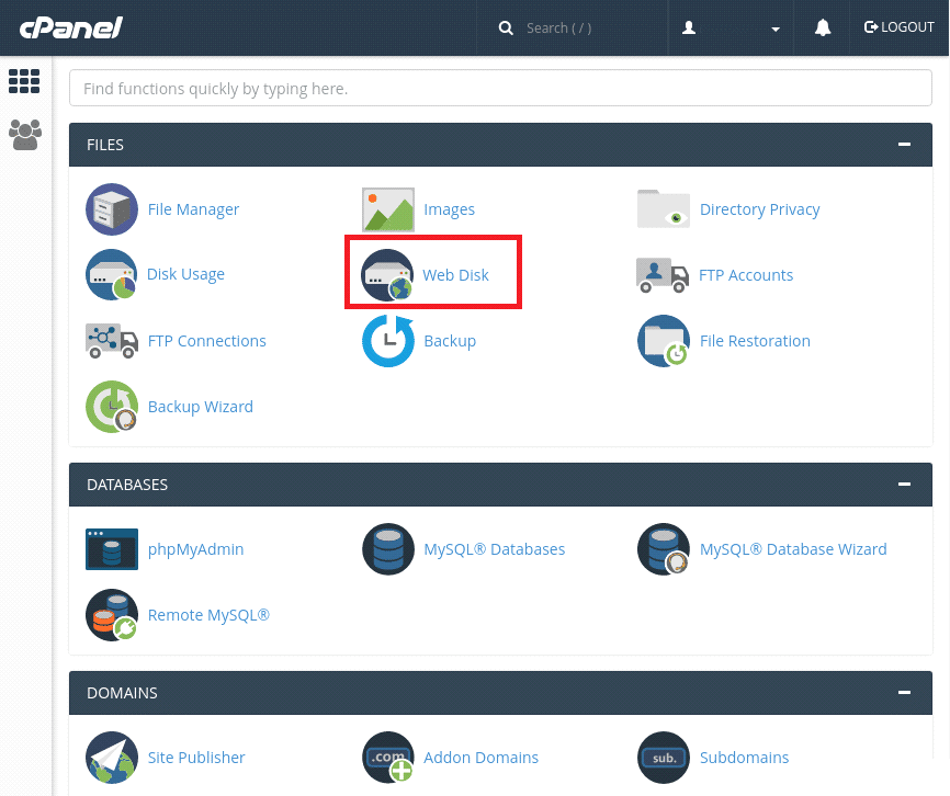 Everything about cPanel Web Disk 1 webdisk in cPanel
