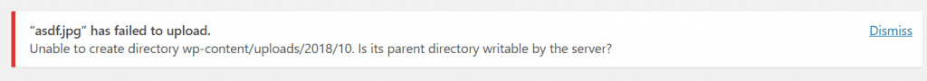 Fix : WordPress has failed to upload. Unable to create directory. 1 wordpress-failed-to-upload-error
