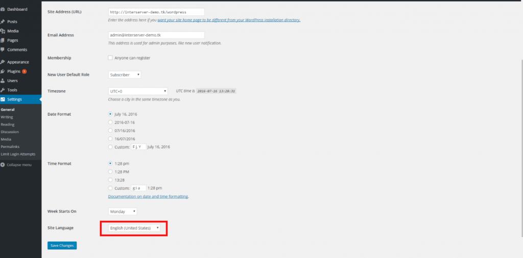How to Change Site Language in WordPress 2 Change site language