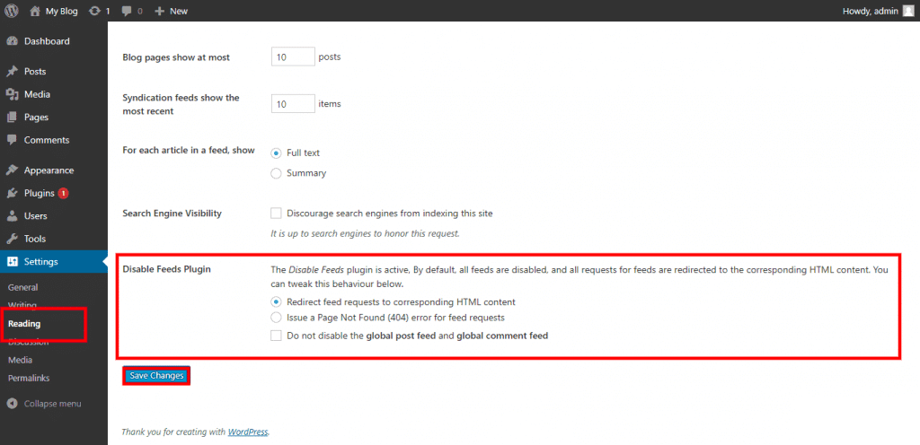 How to Disable RSS Feeds in WordPress? 1 Disable RSS feed
