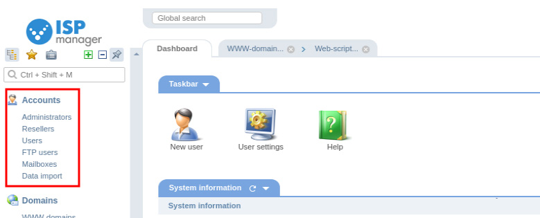 Install WP in ISP