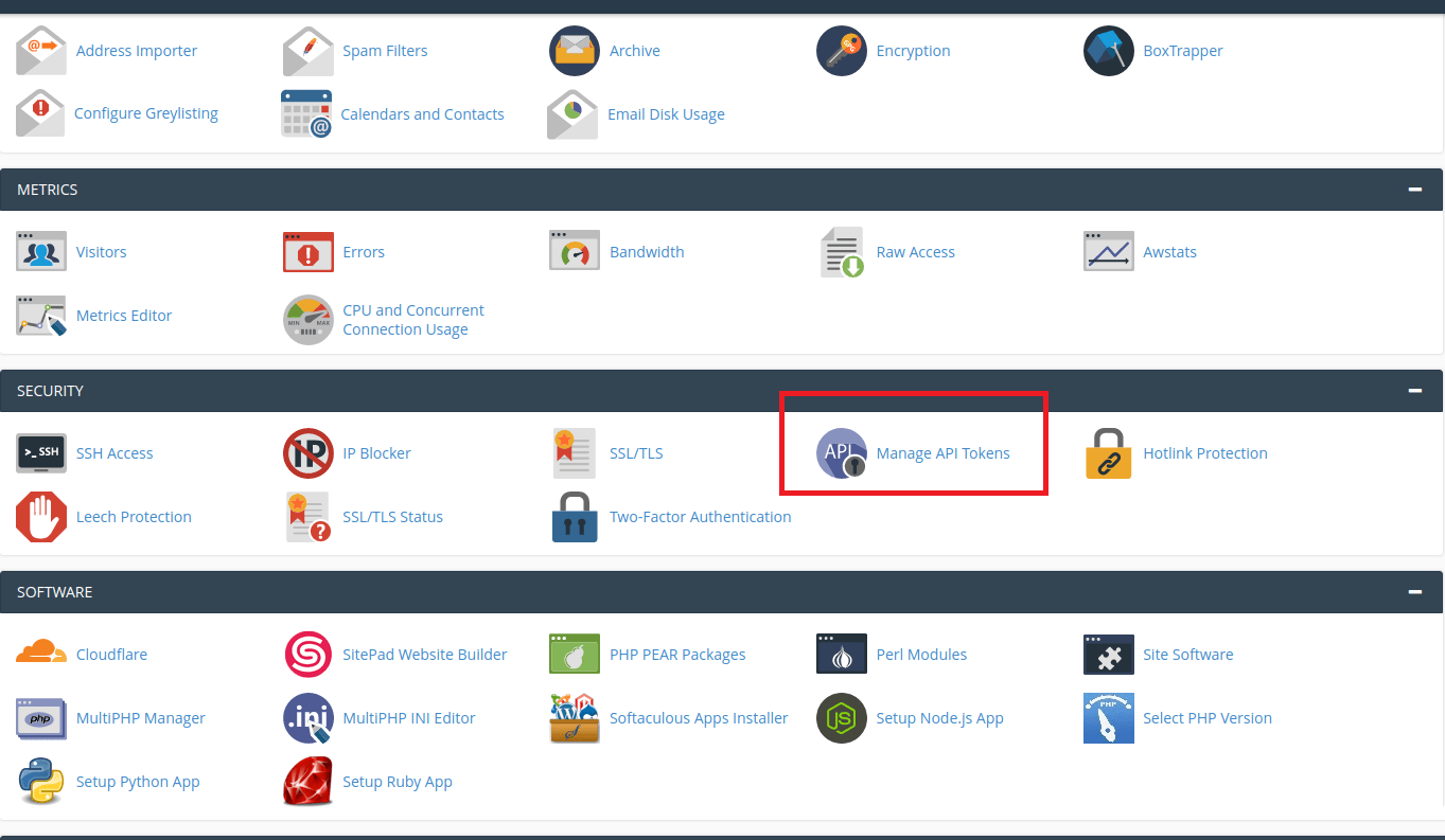 How to manage API Tokens in cPanel 1 API Tokens