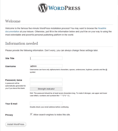 Install WordPress over SSH 1 Install WordPress over SSH