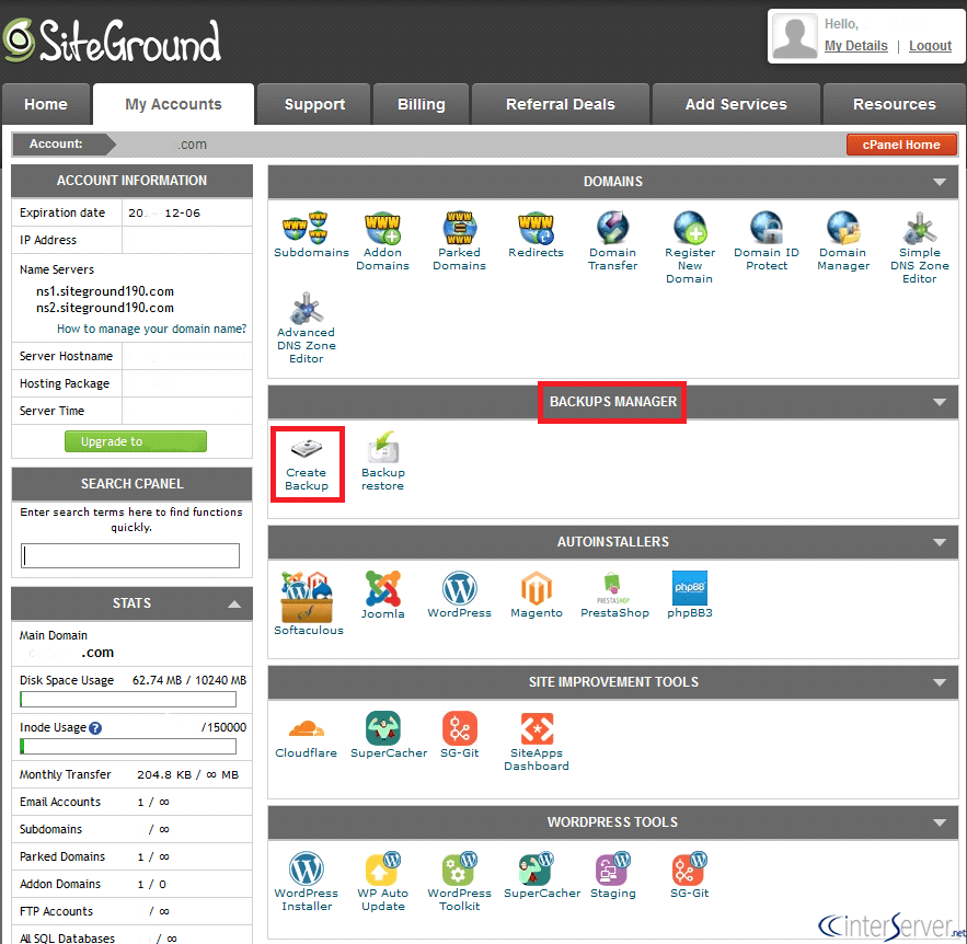 Moving from SiteGround to WebHostingPeople 1 Siteground