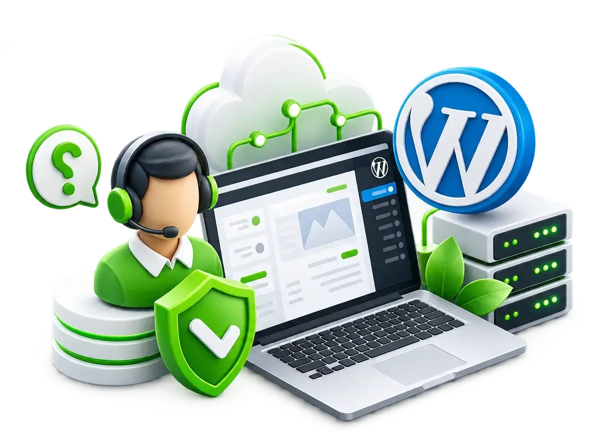 WordPress Hosting Support WordPress hosting support with secure server infrastructure and expert assistance